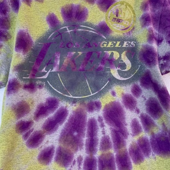 Hand Dyed Los Angeles Lakers T-Shirt - Picture 3 of 4